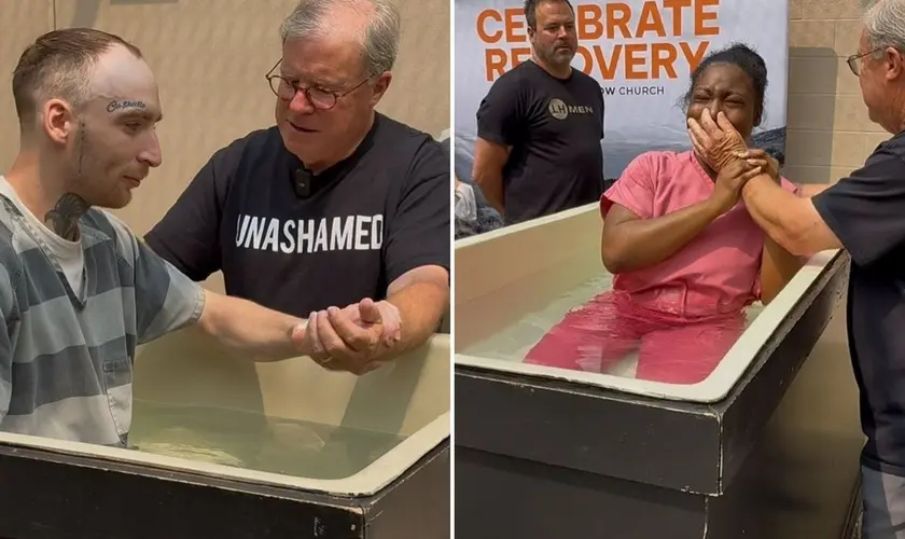 Ação de igrejas leva 170 presos ao batismo: ‘Seguir Jesus’