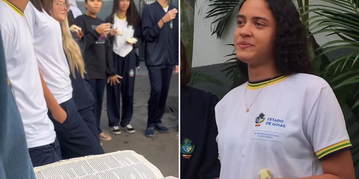 Alunos fazem culto em intervalo na escola e adolescente é curada de lesão no joelho