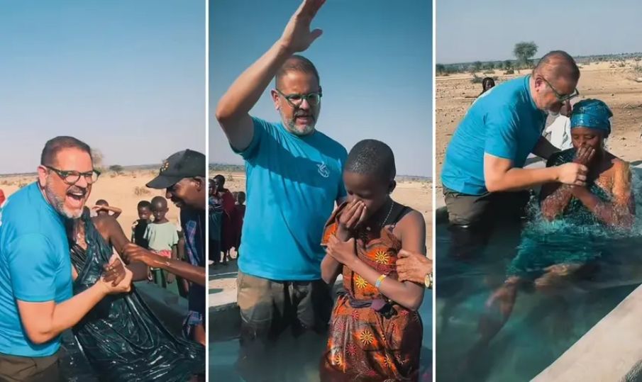 Pastor batiza tribo nativa na Tanzânia após 5 anos pregando